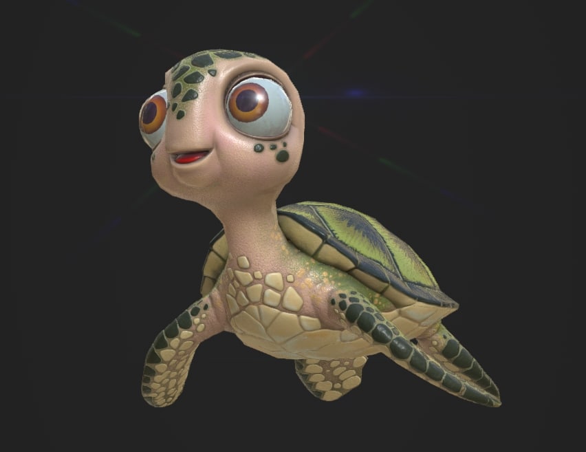 Turtle cartoon Low Poly 3D Model