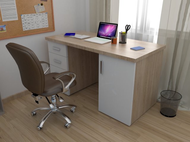 Office with Sketchup V Ray 3D Model