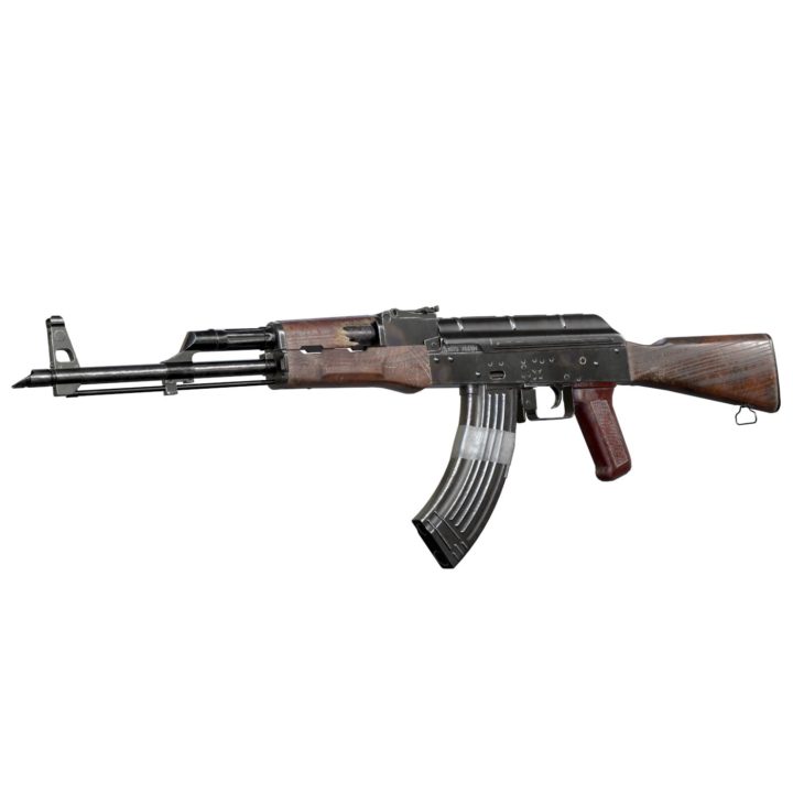 Damaged AK-47 3D Model - 3DHunt.co
