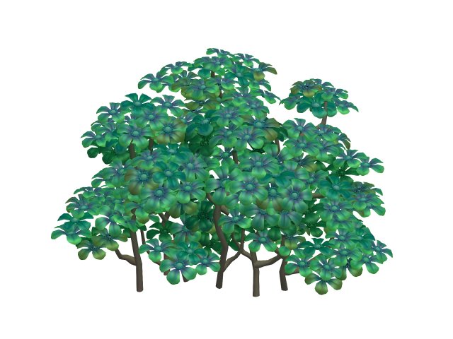 Cartoon plant – shrub 3D Model