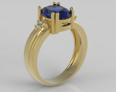 Ring oval 10×8 3D Model