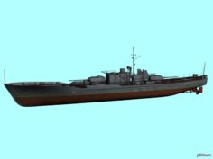 Советский морской бронекатер Пр.186 3D Model