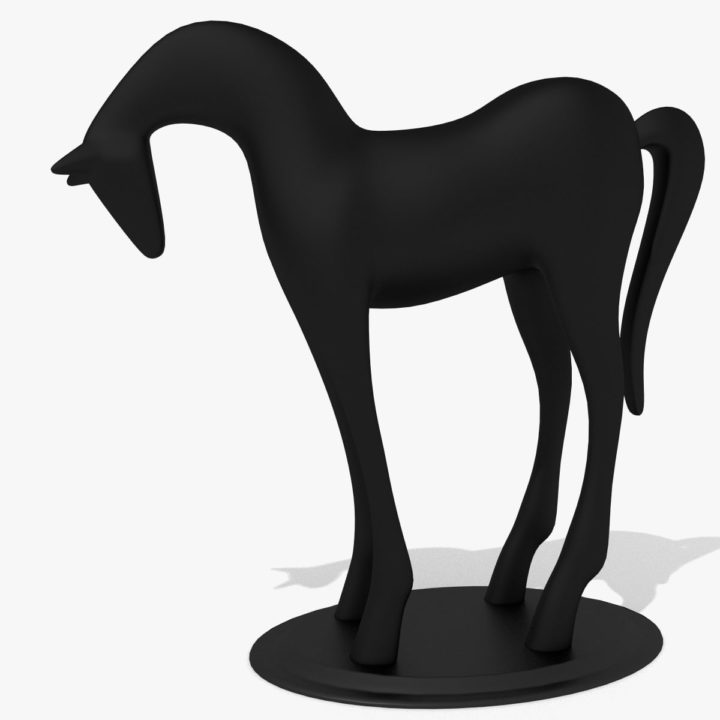 Horse Statuette Modern Minimalism 3D 3D Model