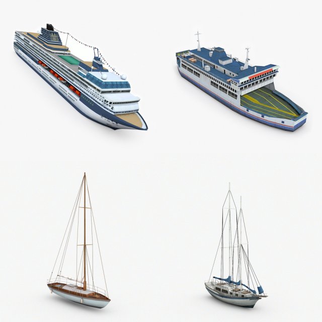 Watercraft Pack 3D Model