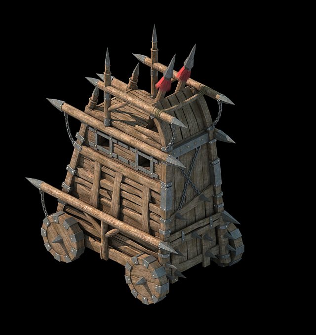 Army camp ancient battlefield – chariot 3D Model