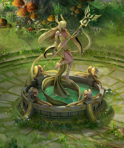 Fairy town – pure goddess statue 3D Model