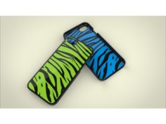 Iphone 7 Case – Tiger Stripes Dual Exrusion 3D Print Model