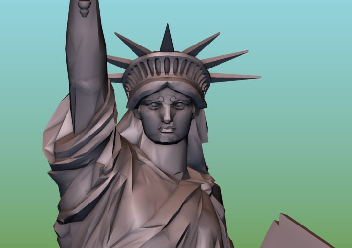 Statue of Liberty 3D print ready 3D Model