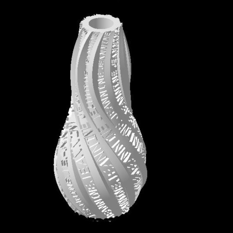 IBARAKEL JEANNINE PERSONALIZABLE VASE 3D Print Model