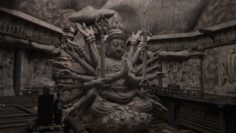 Mysterious buddhist religious building 3D model449 3D Model
