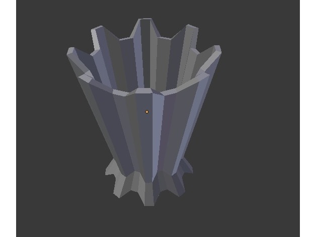 Spiky plant pot 3D Print Model