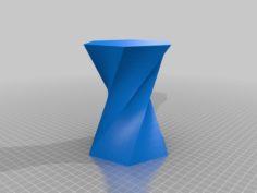 Twisted Hexagon Vase 3D Print Model