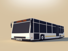 Cartoon Low Poly City Bus 3D Model