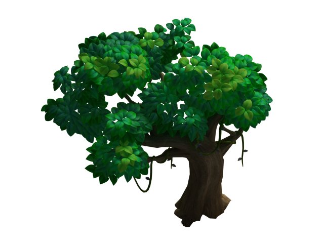 Cartoon Forest – Big Trees 03 3D Model