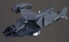 3D Space Ship mtl 3D Model