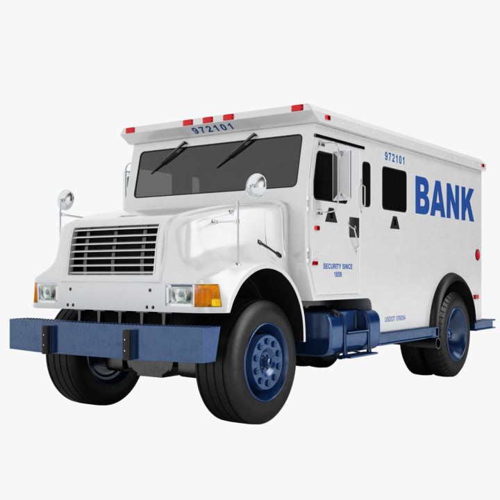Bank Armored Truck 02 3D Model