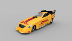 3D NHRA DHL Funny Car Dragster (lowpoly) 3D Model