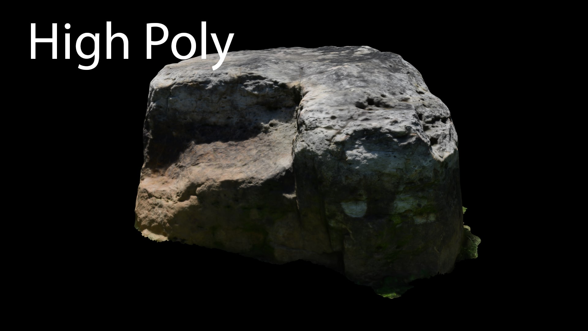 Photogrammetry Rock 2 VR AR Ready 3D Model