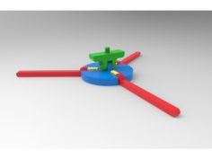 mini tripod w spring ratchet 3D Print Model
