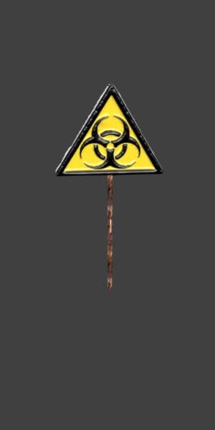 Sign of infected Free 3D Model