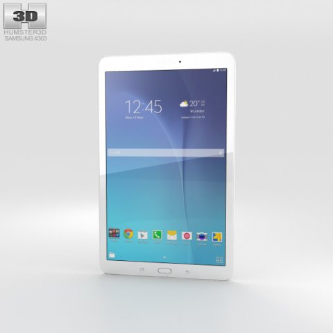 Samsung Galaxy Tab E 96 White 3D Model