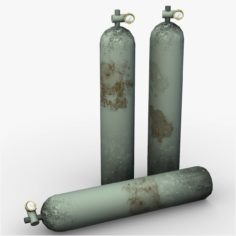 3D Rusty Gas Cylinder ( Low-Poly ) 3D Model