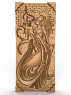 Wooden carved board for backgammon THE GODS OF THE SEAS Aphrodite 3D Model