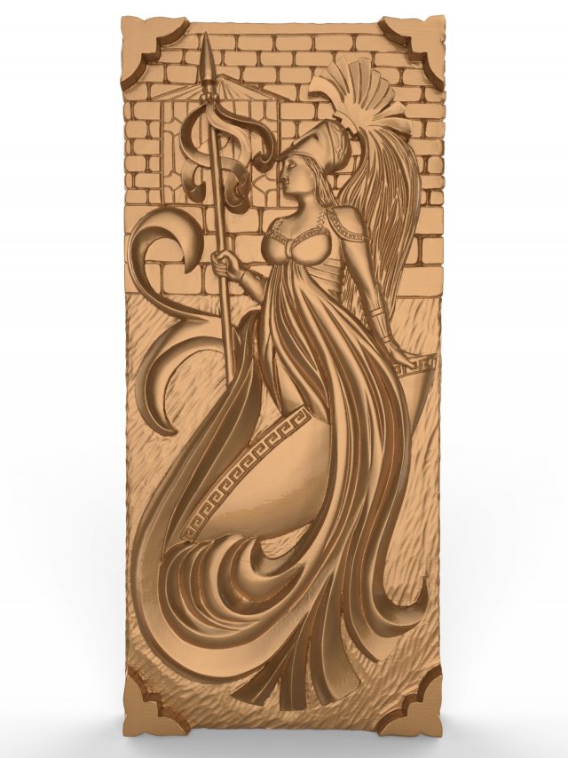 Wooden carved board for backgammon THE GODS OF THE SEAS Aphrodite 3D Model