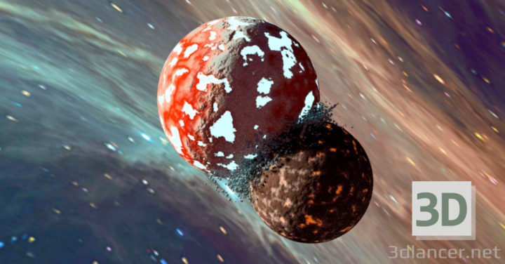 3D-Model 
Collision of planets