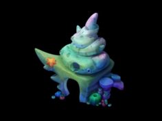 Cartoon Underwater City – Shell 2 3D Model