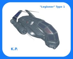Space Ship Legioner Type 1 3D model 3D Model