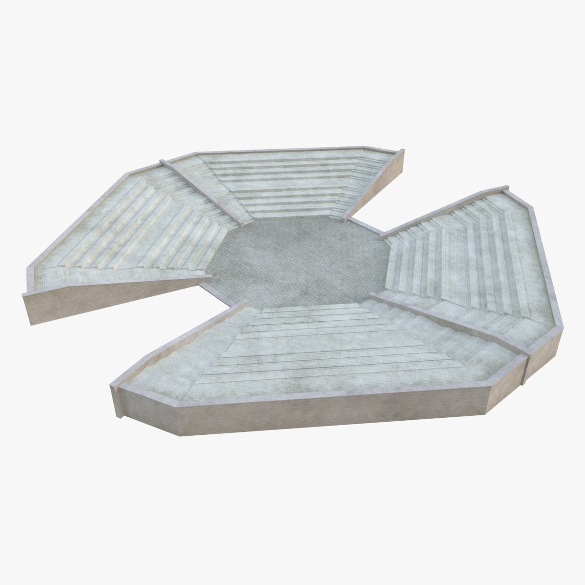 3D Amphitheatre 4 (Low Poly) 3D Model