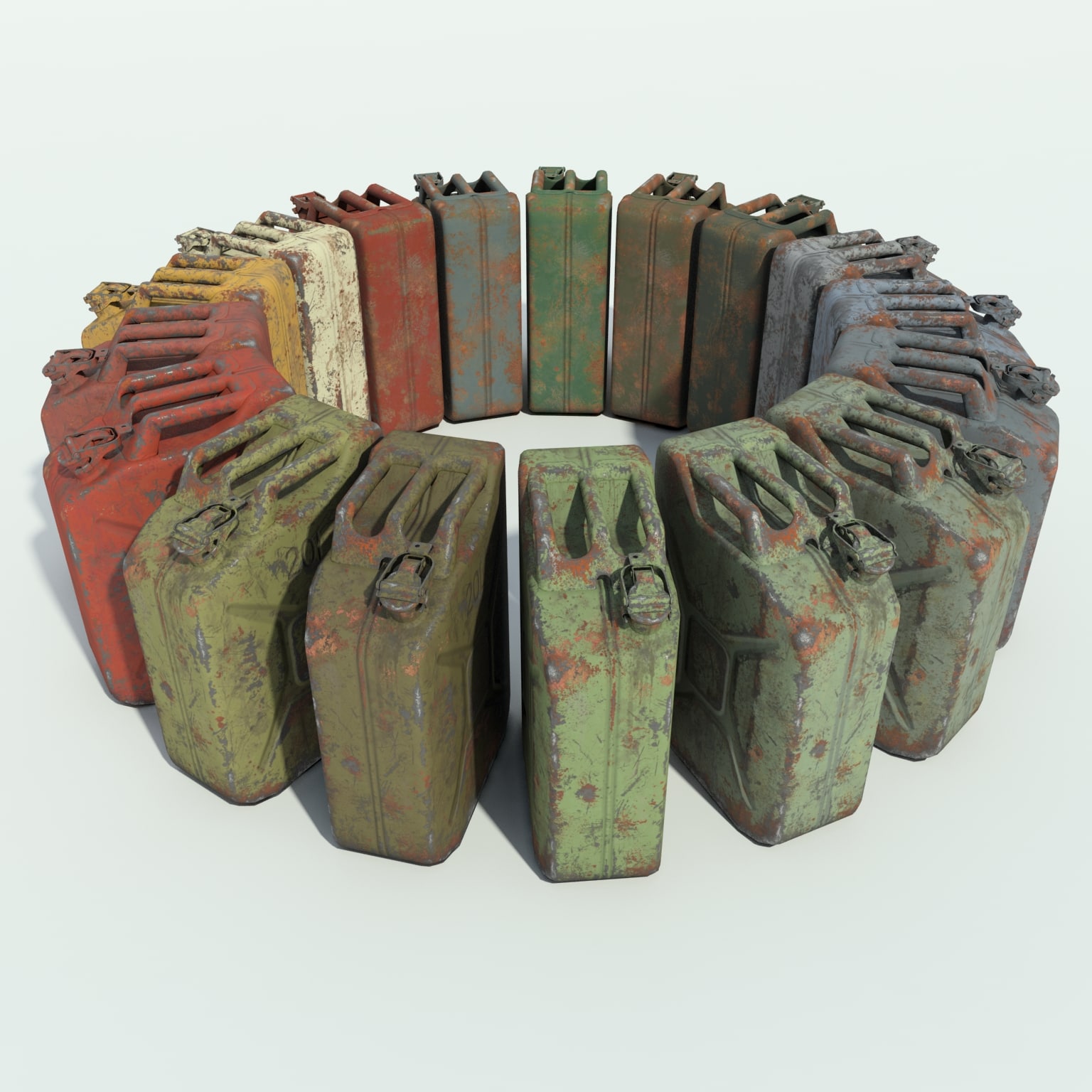jerrycan set 3D Model