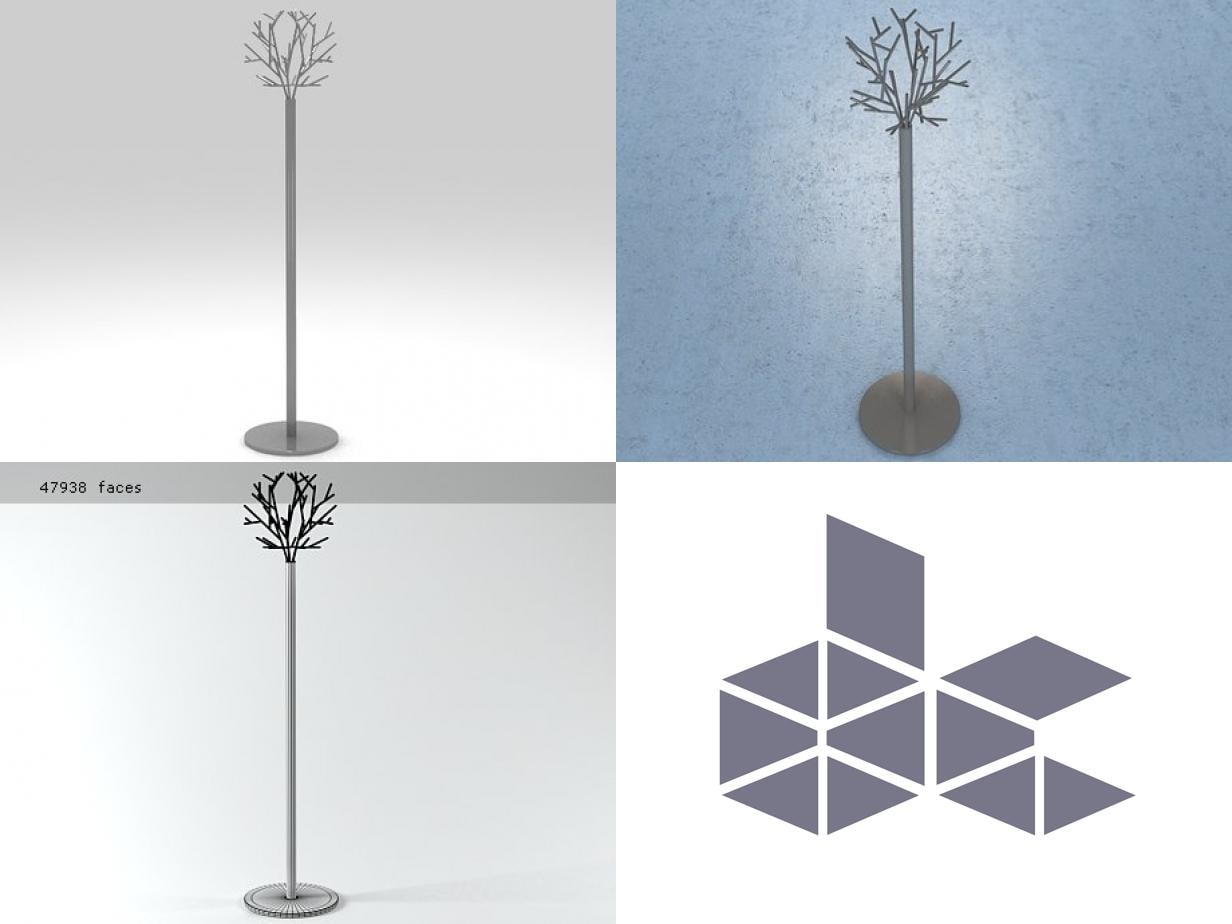 Clara Coat Rack 3D Model