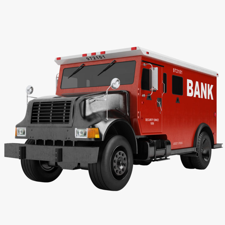Bank Armored Truck 03 3D Model