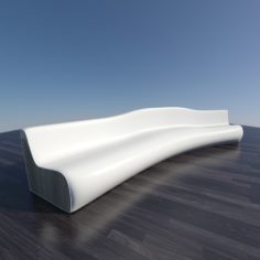 3D Curved Long Sofa 3D Model