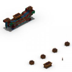 Lee pagoda – worship for Taiwan – debris 3D Model