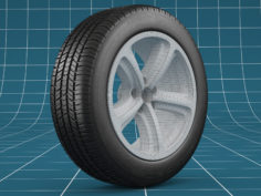 Car tire 01 3D Model
