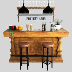 Pottery barn, Banks Bar 3D Model