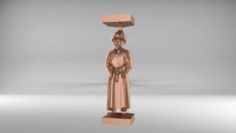 The chess Queen of Tatar-Mongols set 09001 3D Model
