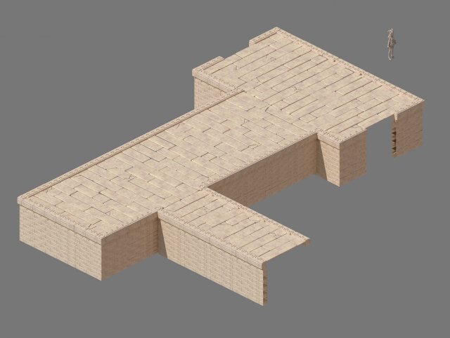 Gang – entrance foundation 01 3D Model