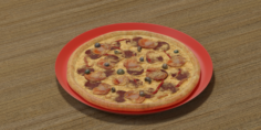 Pizza high-poly 3D Model