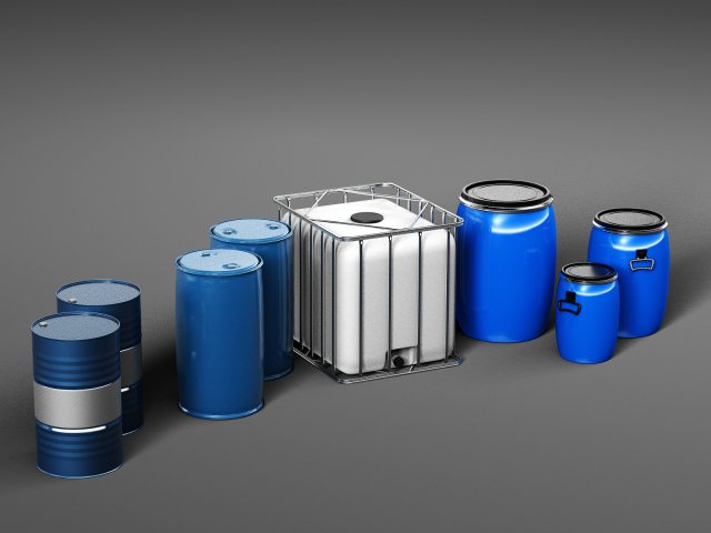 Collection of barrels 3D Model