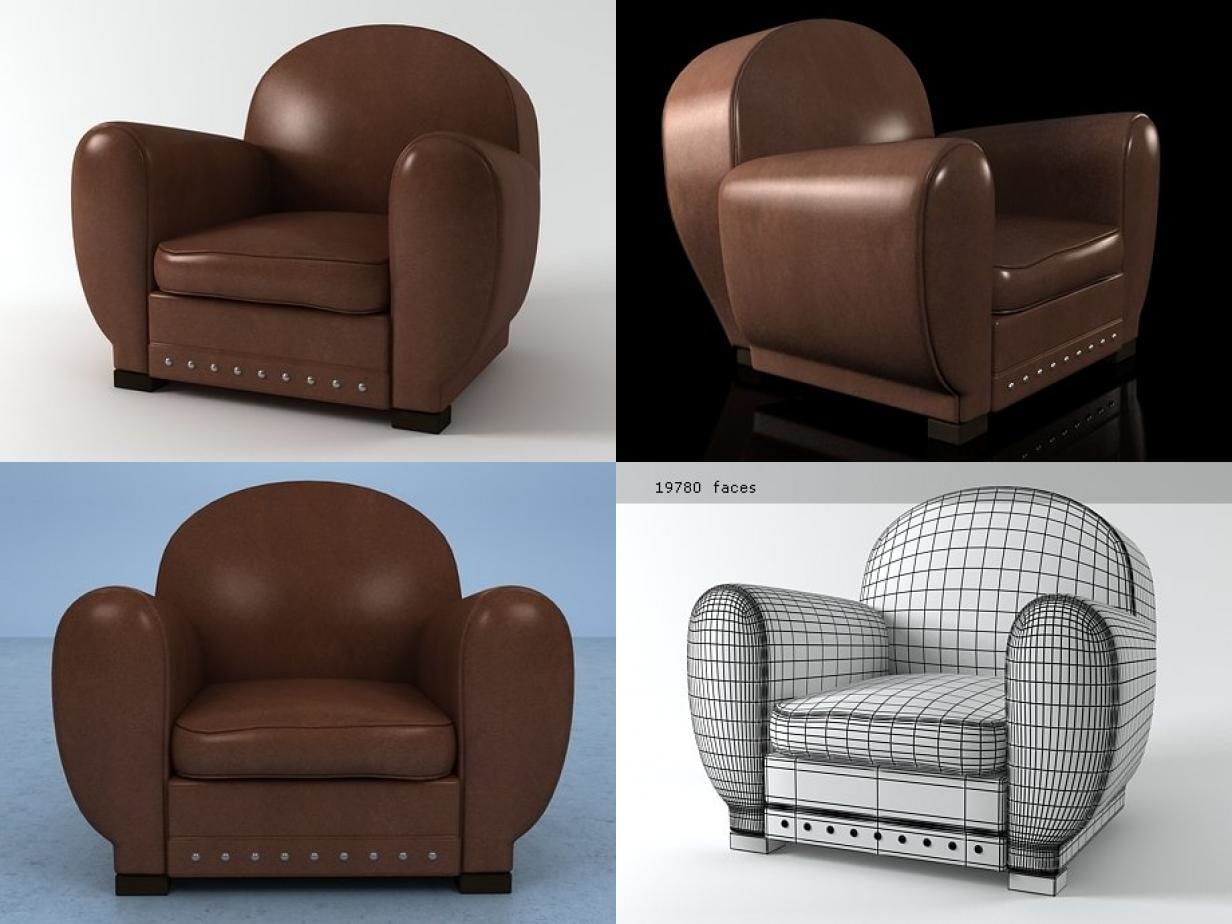 3D Panama Armchair model Free 3D Model