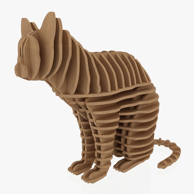 3D Jigsaw Puzzle Cat 1 3D Model