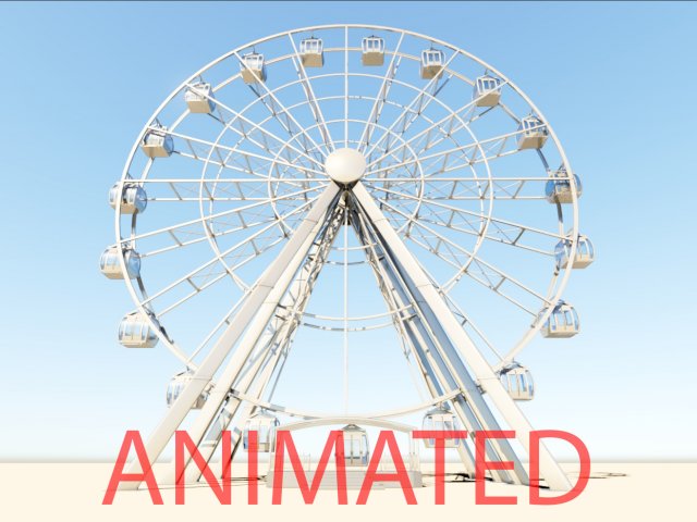 Ferris Wheel realistic 3d model vray 3D Model