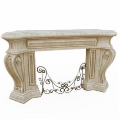 Marble fireplace 3D Model