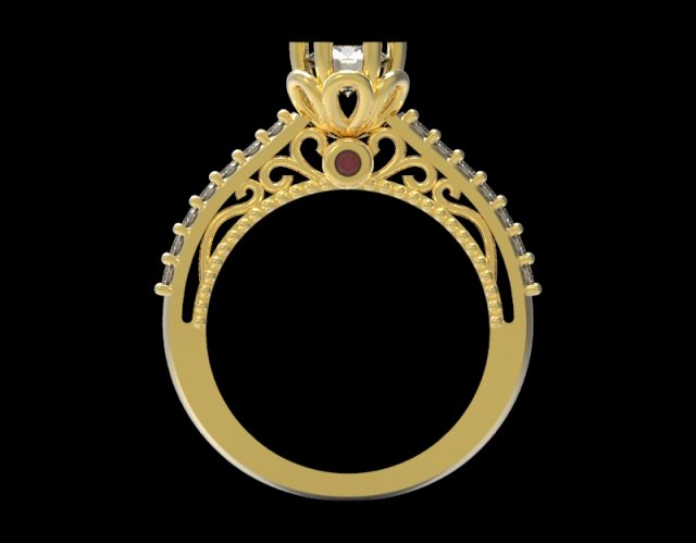 Engagement ring 3D Model