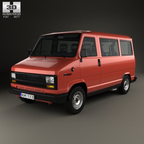 Fiat Ducato Passenger Van 1981 3D Model