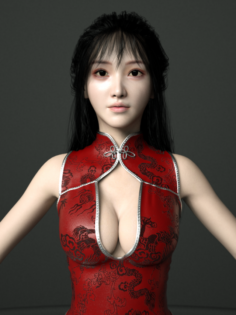 Cheongsam Beauty 3D Model